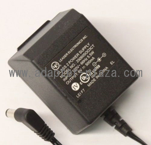 Original LEI 350605003CT AC Power Supply Adapter Charger Output 6V 500mA 6 Volt